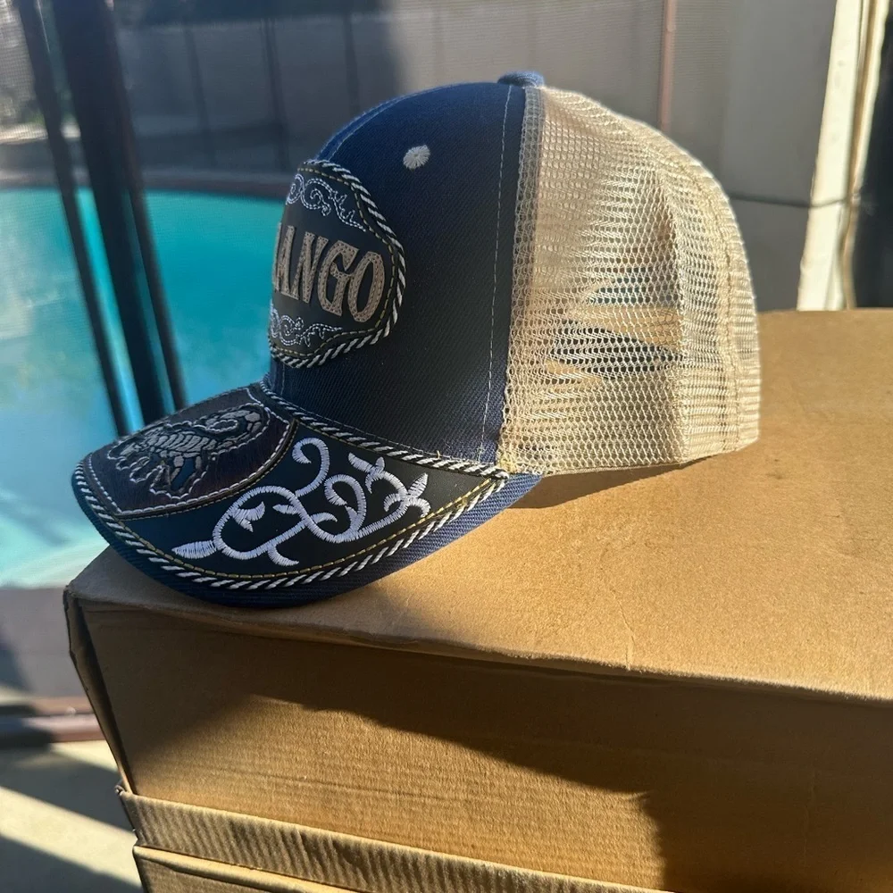 Durango Navy and Beige Embroidered Western Hat